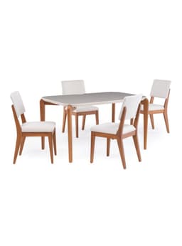 Juego de Comedor Donatella 1.35 - 4 Sillas Ella Natural