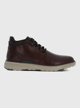 Botin William Cuero Hombre Rojo 39
