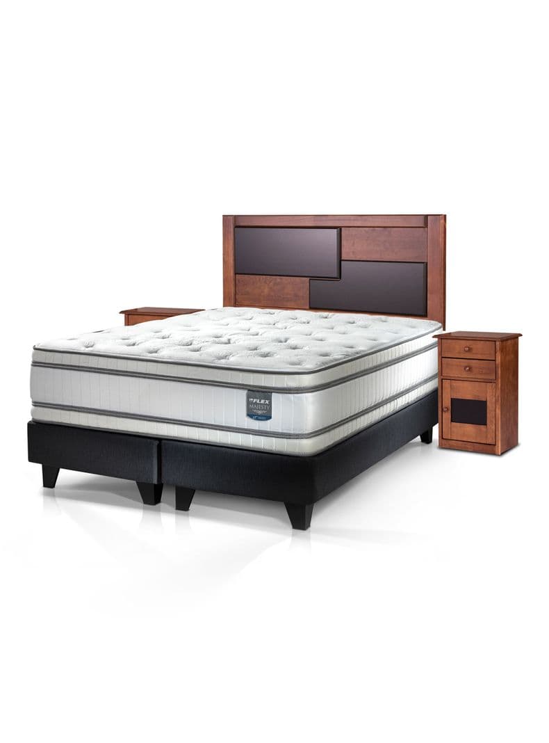 Cama Europea Majesty King + Respaldo Set Colonia