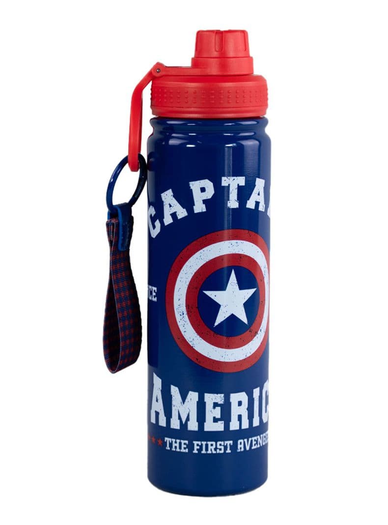 Botella para Agua Capitan Amarica Acero Inoxidable 750 ml