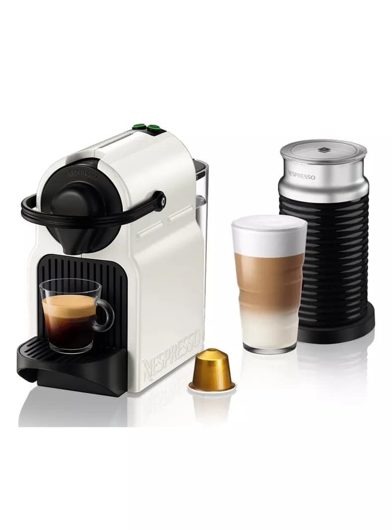 Cafetera de Capsulas Inissia Blanca + Espumador de Leche Aeroccino 3