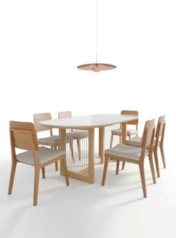 Juego de Comedor Regia Madera 2.2 + 6 Sillas Ipe Natural