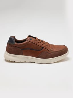 Zapato Casual Tigris Cuero Sintetico Hombre Cafe 41