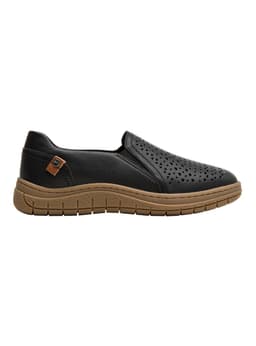 Zapato Casual Black BRM0064 Slip On CueroMujer Negro 35