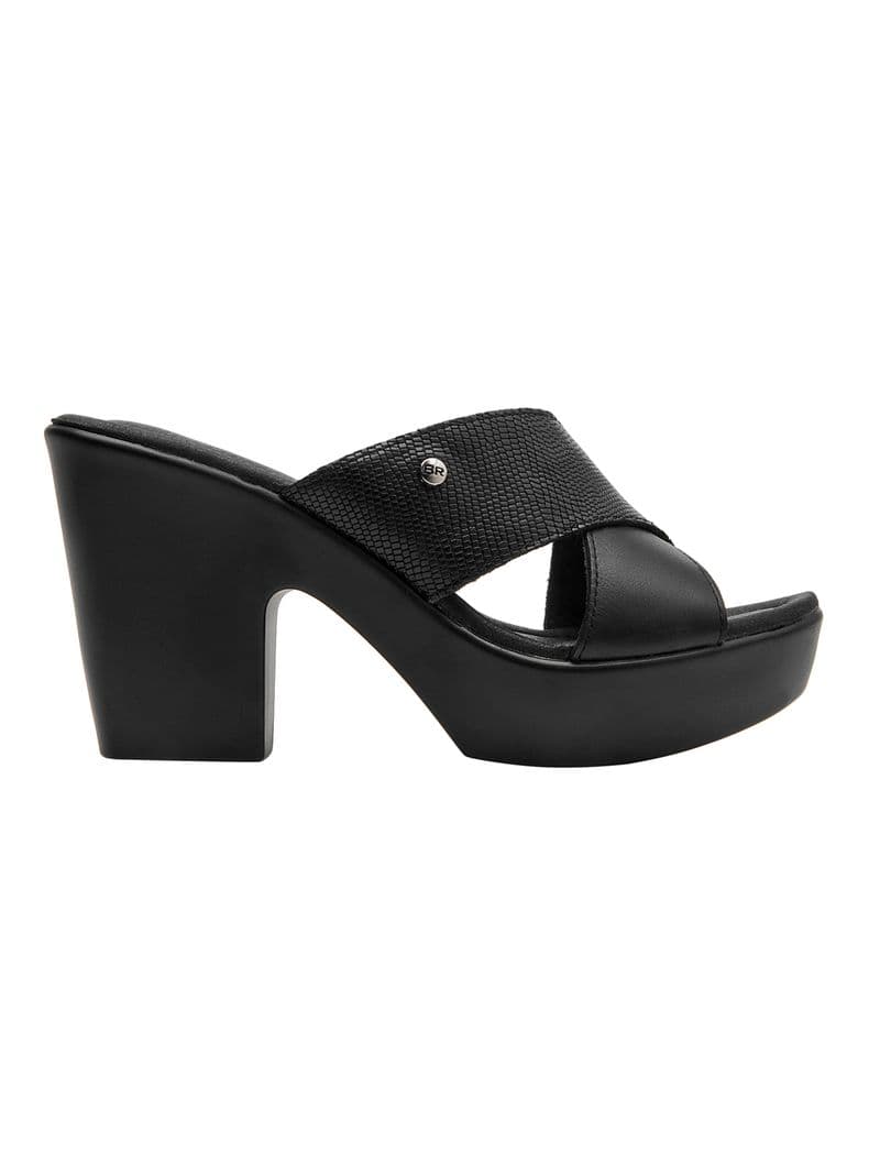 Sandalia Correas Cruzada BRM0419 Cuero Mujer Negro 39