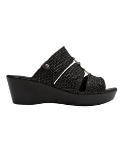 Sandalia Mujer Correas Texturizada BRM0412 Negro 37