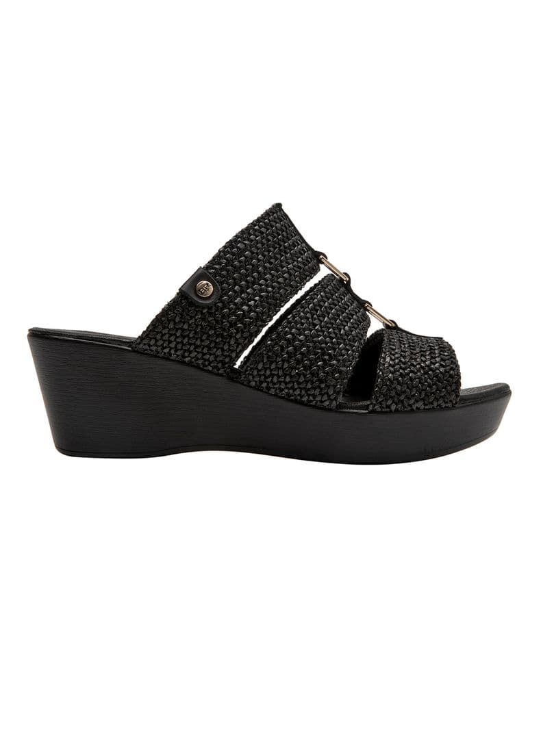 Sandalia Mujer Correas Texturizada BRM0412 Negro 37
