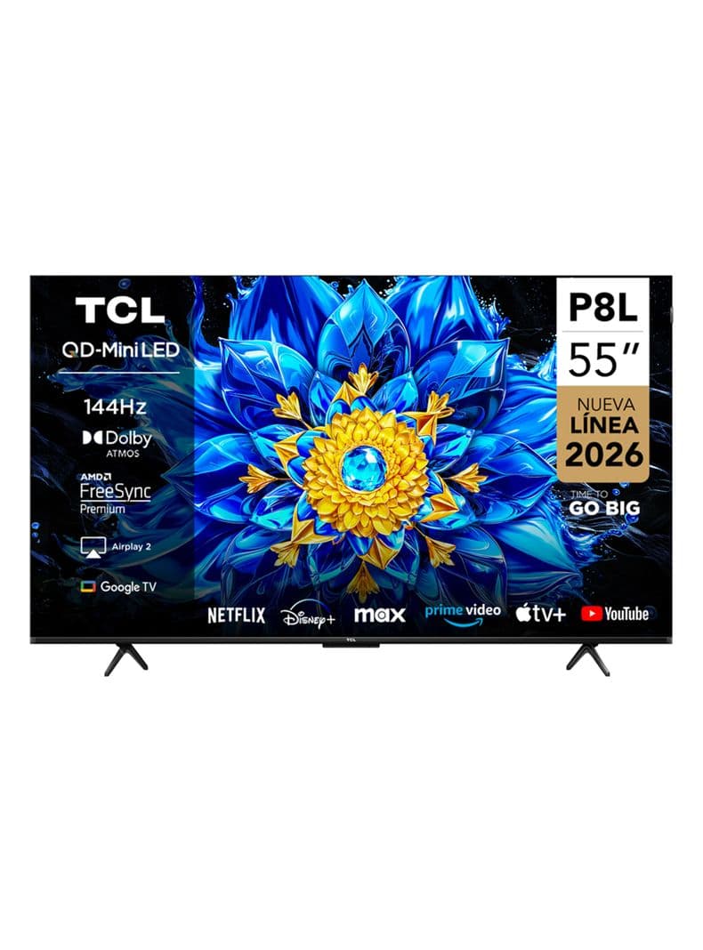 QD Mini Led Smart TV 55'' 4K UHD 144Hz P8L Gamer