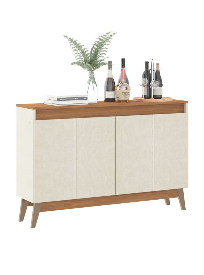 Buffet Trento 4 Puertas Roble Beige Beige Claro