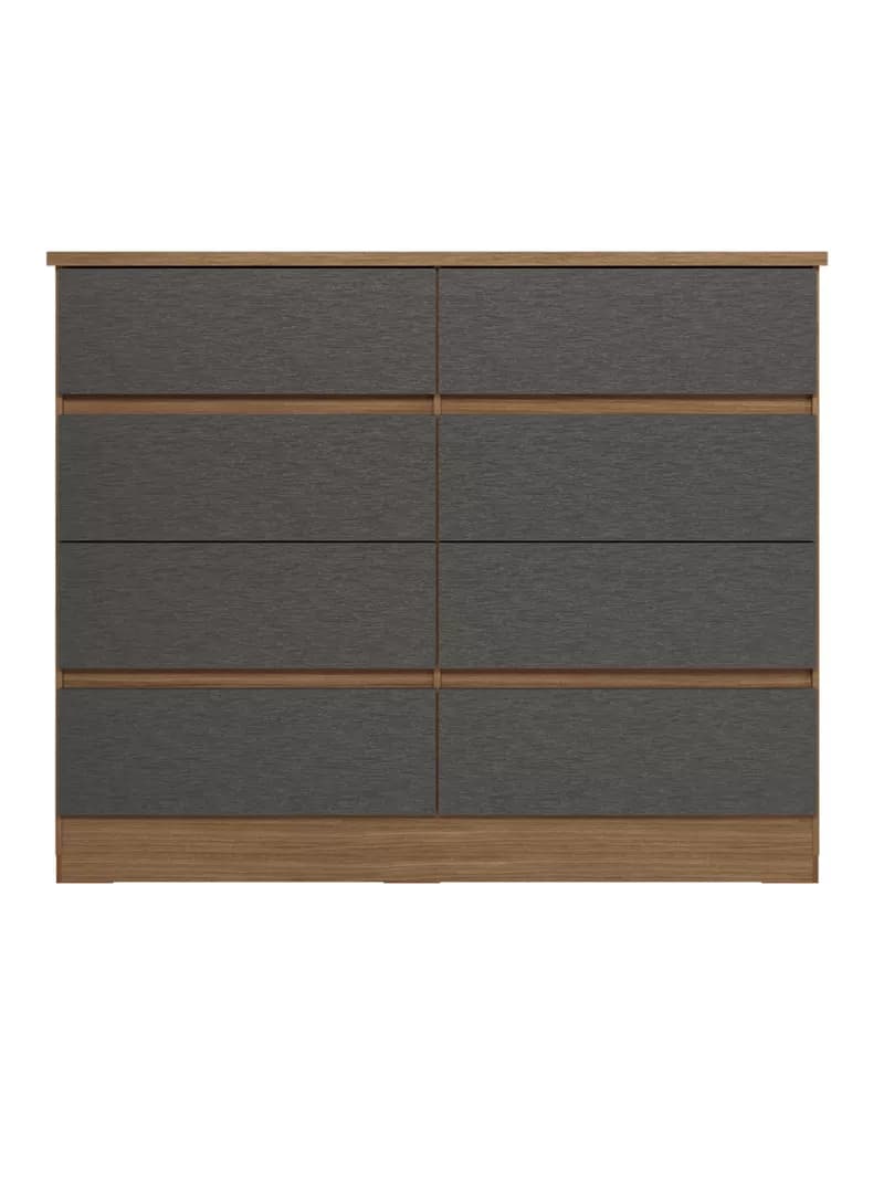 Comoda Roma 8 Cajones Jatoba Grafito Gris