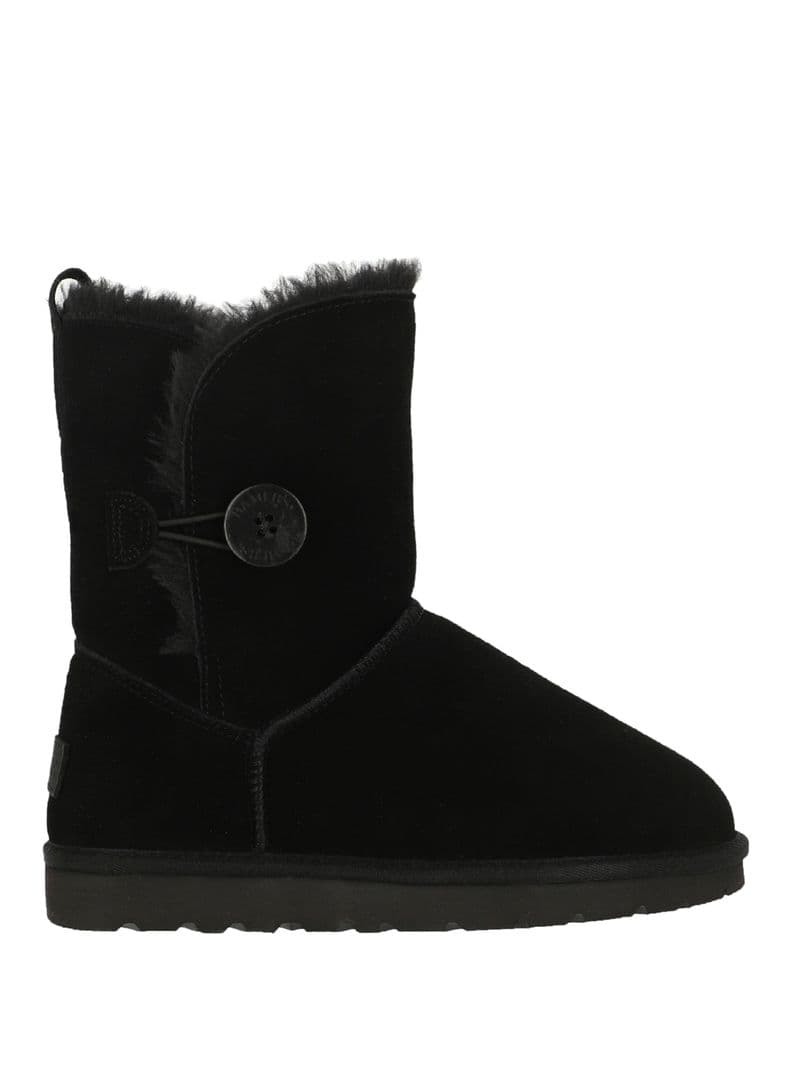 Bota Diseno Blast Button Leather Cuero Mujer Negro 35