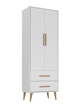 Closet 2 Puertas 2 Cajones Encanto 195x70.8x40 cm Blanco