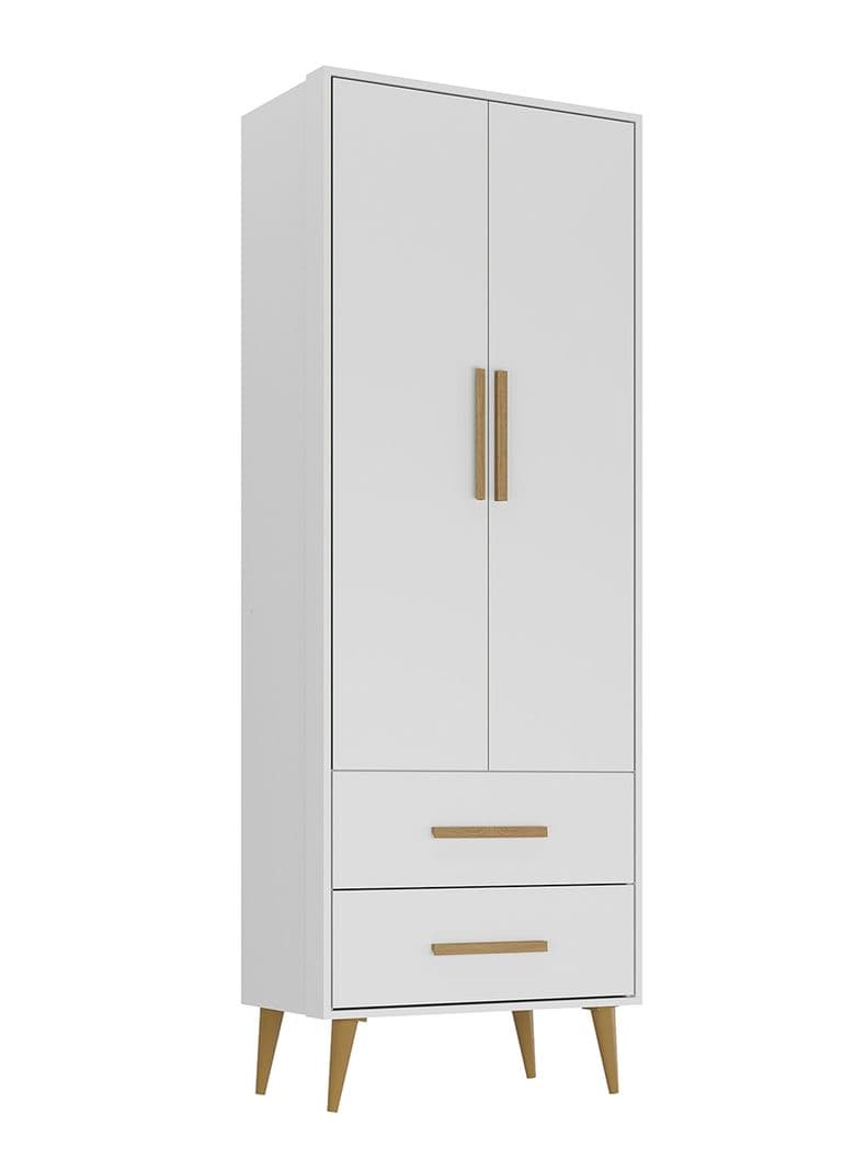 Closet 2 Puertas 2 Cajones Encanto 195x70.8x40 cm Blanco