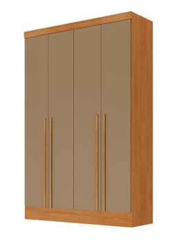 Closet 4 Puertas 3 Cajones New Creta 217x127.6x46.5 cm Cafe