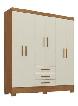Closet 6 Puertas 3 Cajones Itacare 200.5x162x40 cm Cafe