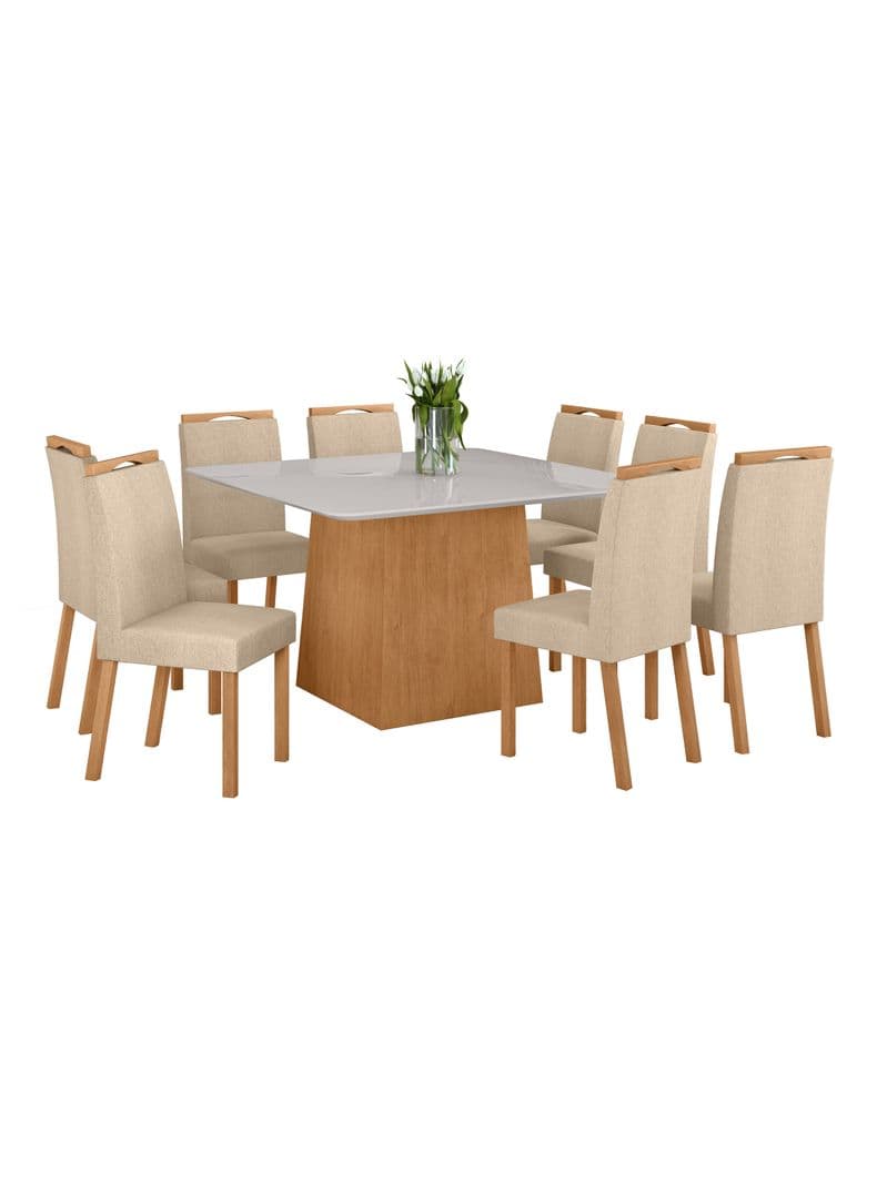 Juego de Comedor 8 Sillas Nevada Beige