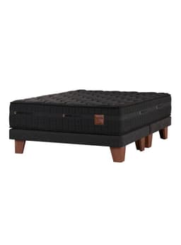 Cama Europea Copper Black 2 Plazas 150 x 200 cm Base Dividida Marengo