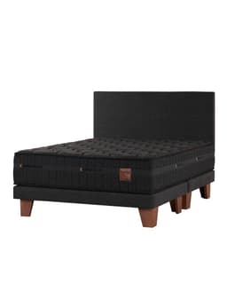 Cama Europea Copper Black Super King + Respaldo Marengo
