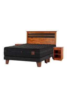 Cama Europea Copper Black King + Set Mallorca Marengo