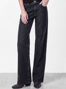 Pantalon Basico con Cierre Black Negro 38