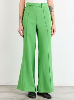 Pantalon Liso Wide Leg Verde S