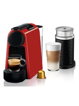 Cafetera de Capsulas Essenza Mini Roja + Espumador de Leche Aeroccino 3
