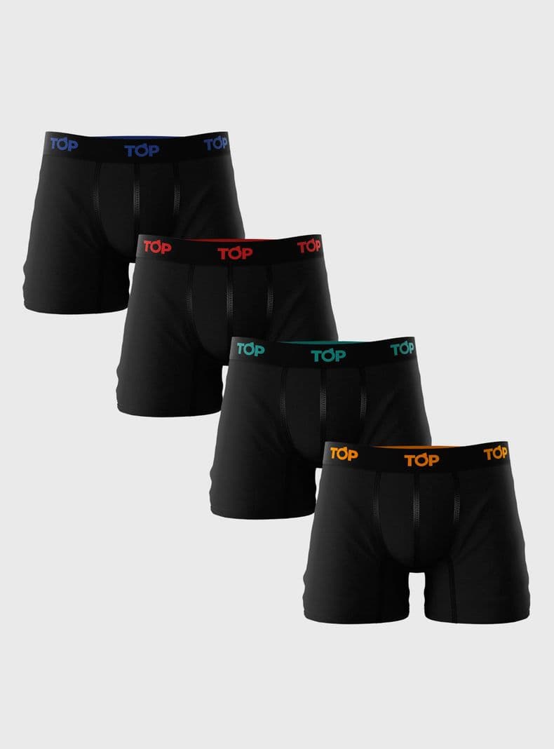 Pack 4 Boxer Algodon Color S