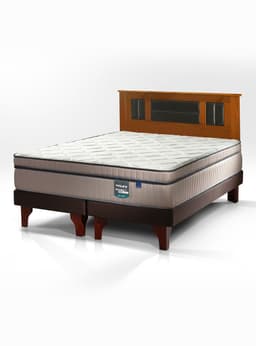 Cama Europea Maximo Cobre King + Respaldo Lorraine
