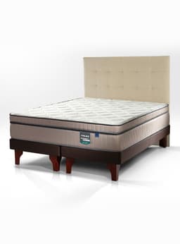 Cama Europea Maximo Cobre Super King + Respaldo Design Crudo