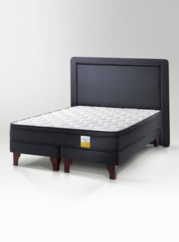 Cama Europea 2 Plazas Base Dividida Plus + Respaldo