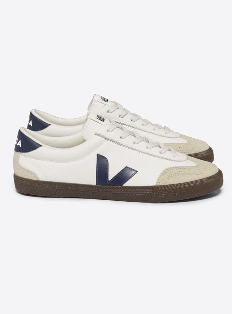 Zapatilla Urbana Veja Volley Leather Nautico Bark Hombre Blanco 40