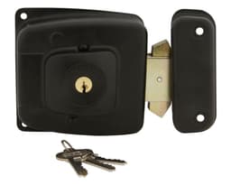 Cerradura sobreponer puertas de 30 a 45 mm 2090 negro Scanavini