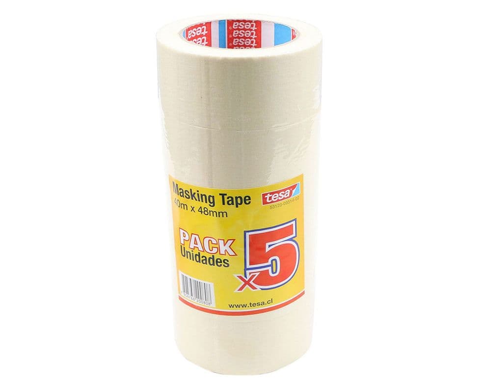 Set cinta enmascarar 48mm x 40m 5 unidades Tesa