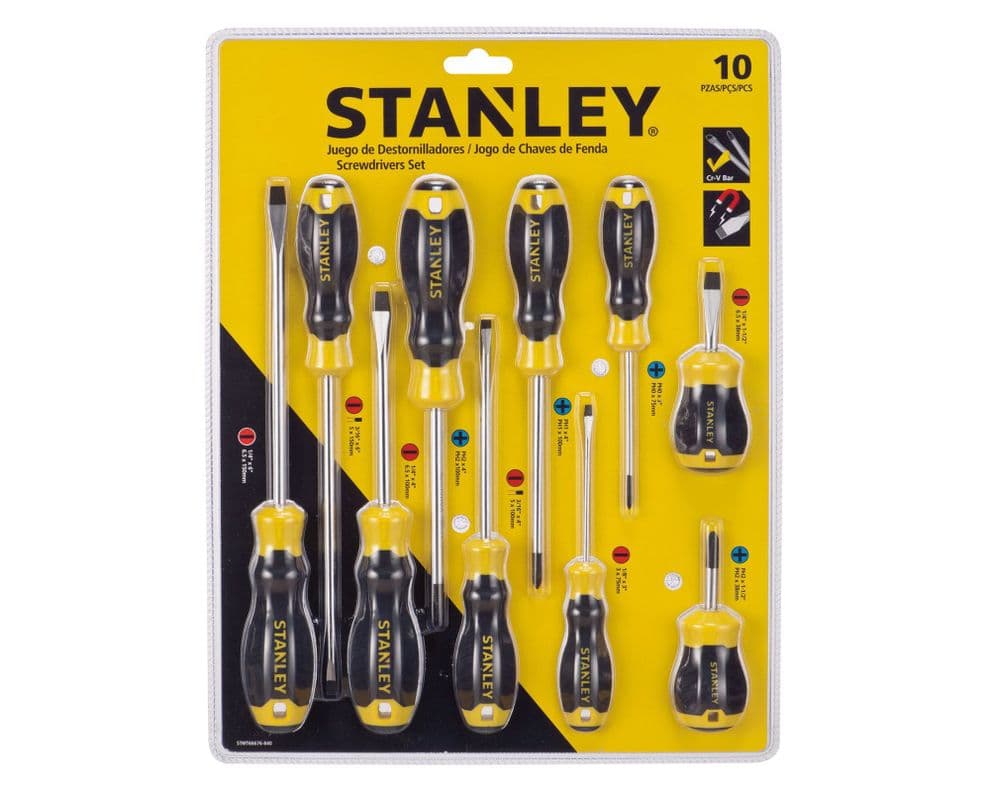 Destornillador 10 piezas STMT66676-840 Stanley.