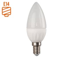 Ampolleta LED 6W E14 luz calida vela Elfa.