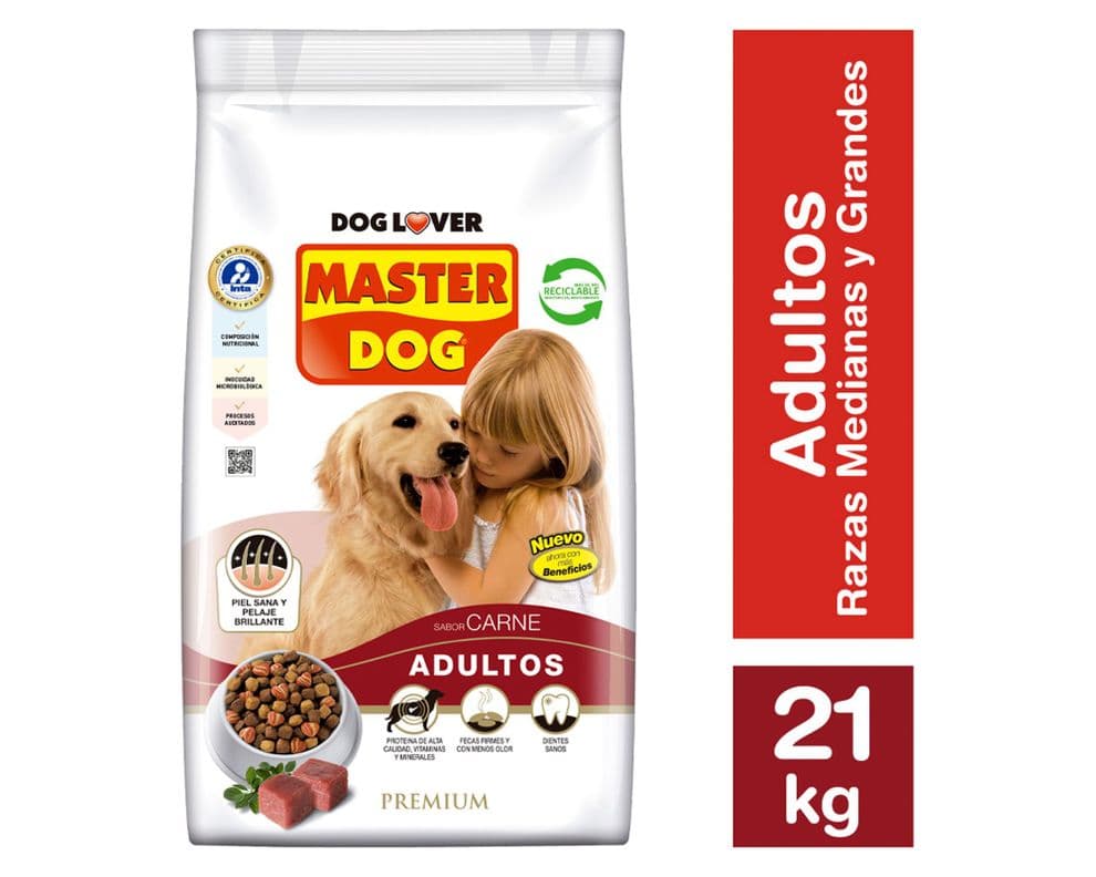 Alimento seco perros adulto sabor carne 21 kg