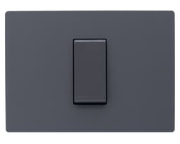 Interruptor simple placa 9/12 armada Linea S32 grey mate