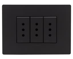 Toma corriente triple S33 10A 2500W noir mate