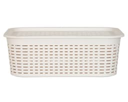 Canasto organizador Tavarua beige plastico 13 lt