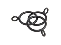 Argollas cortina fierro 1'' 12un negro