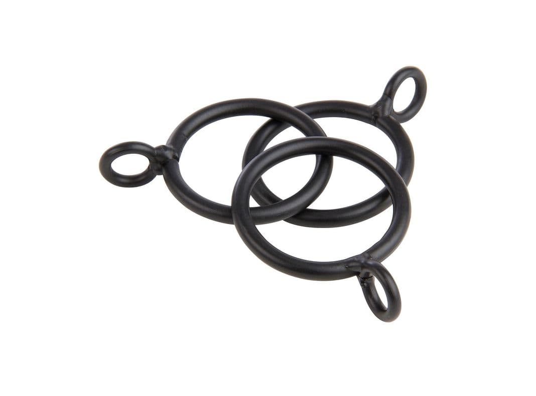 Argollas cortina fierro 1'' 12un negro