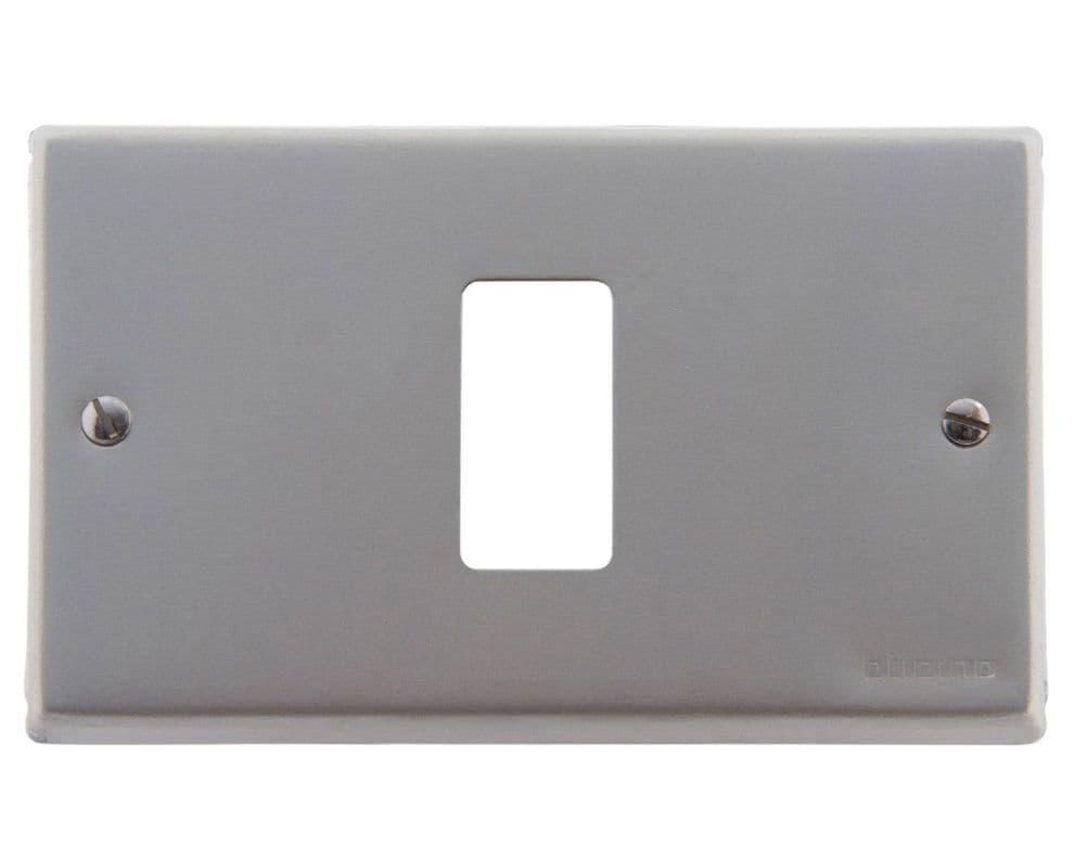 Placa aluminio oxidal 1 puesto Bticino