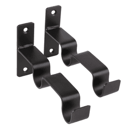 Soporte cortina doble para muro fierro 3/4'' 2 un negro