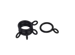 Argollas cortina fierro 3/4'' 12un negro