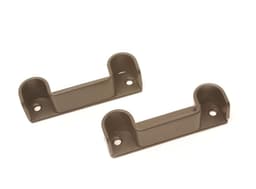Soporte cortina doble muro a muro fierro 3/4" 2un negro