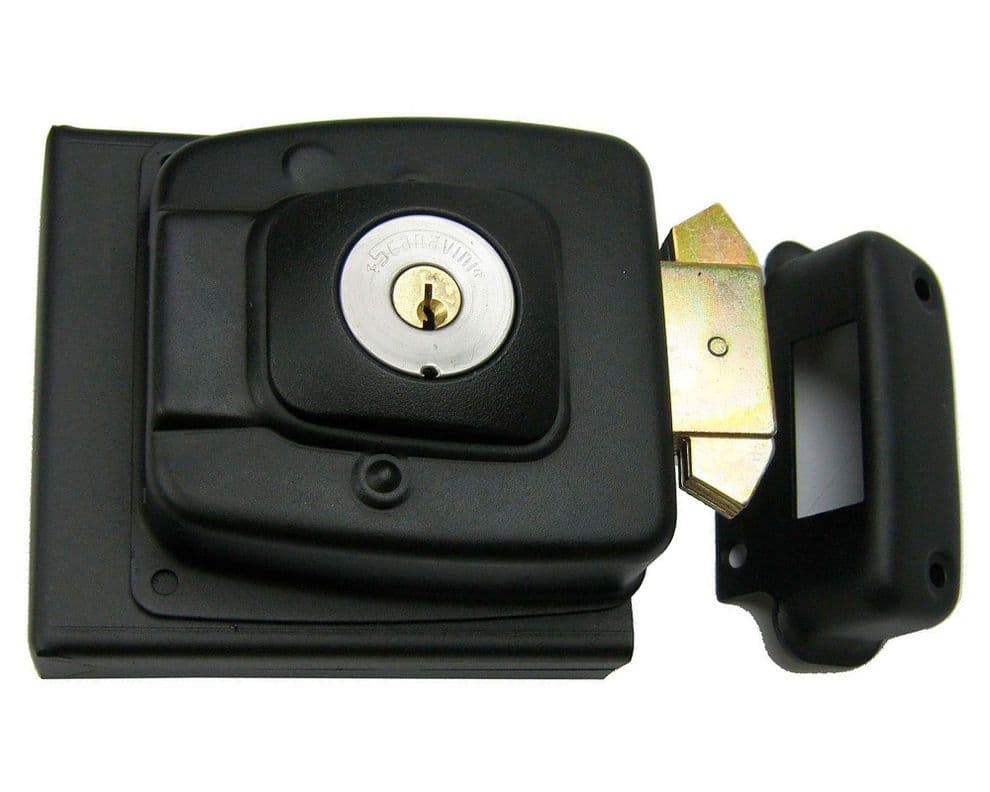 Cerradura sobreponer puertas de 30 mm 2090 negro Scanavini