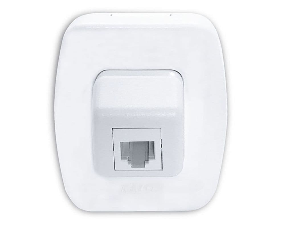 Enchufe telefono rj 11 tekna blanco Kalop