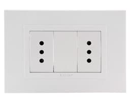 Enchufe doble Zen basic blanci Kalop