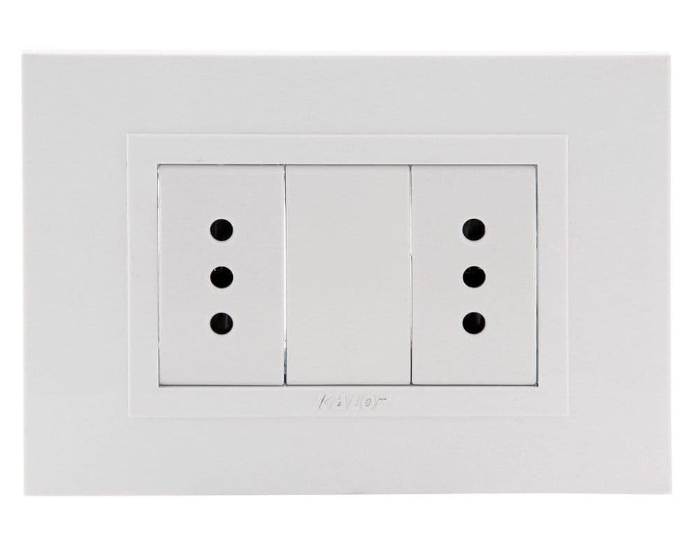 Enchufe doble Zen basic blanci Kalop