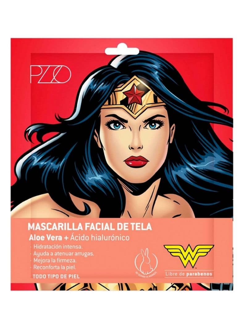 Mascarilla Facial de Tela Wonder Woman Aloe